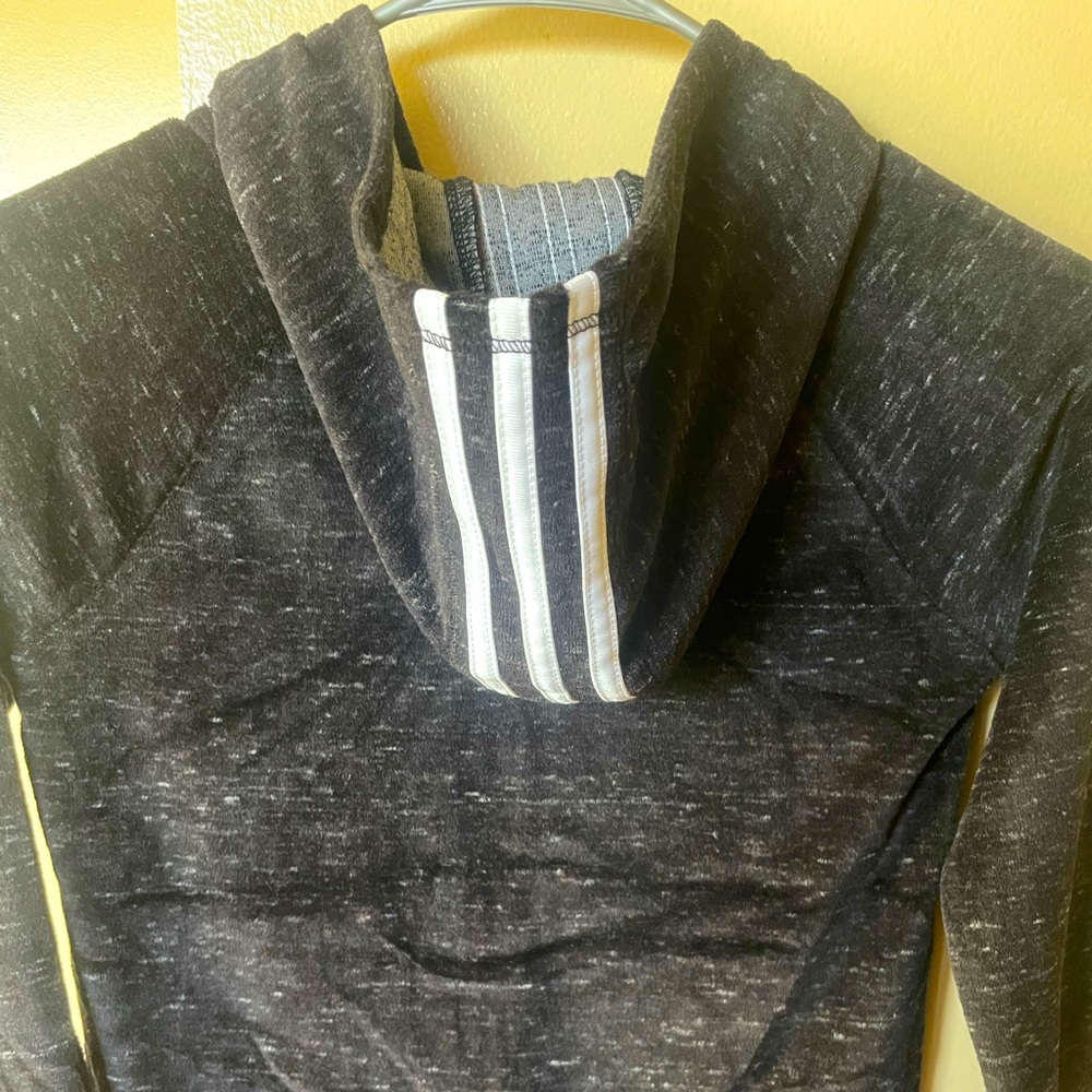 Adidas Hoodie’s Sweatshirt | Long Sleeve | Color: Gray/black | Size: XS - Picture 5 of 6